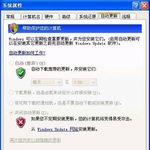 WindowsXP系统的自动更新选项为灰色，如何解决？